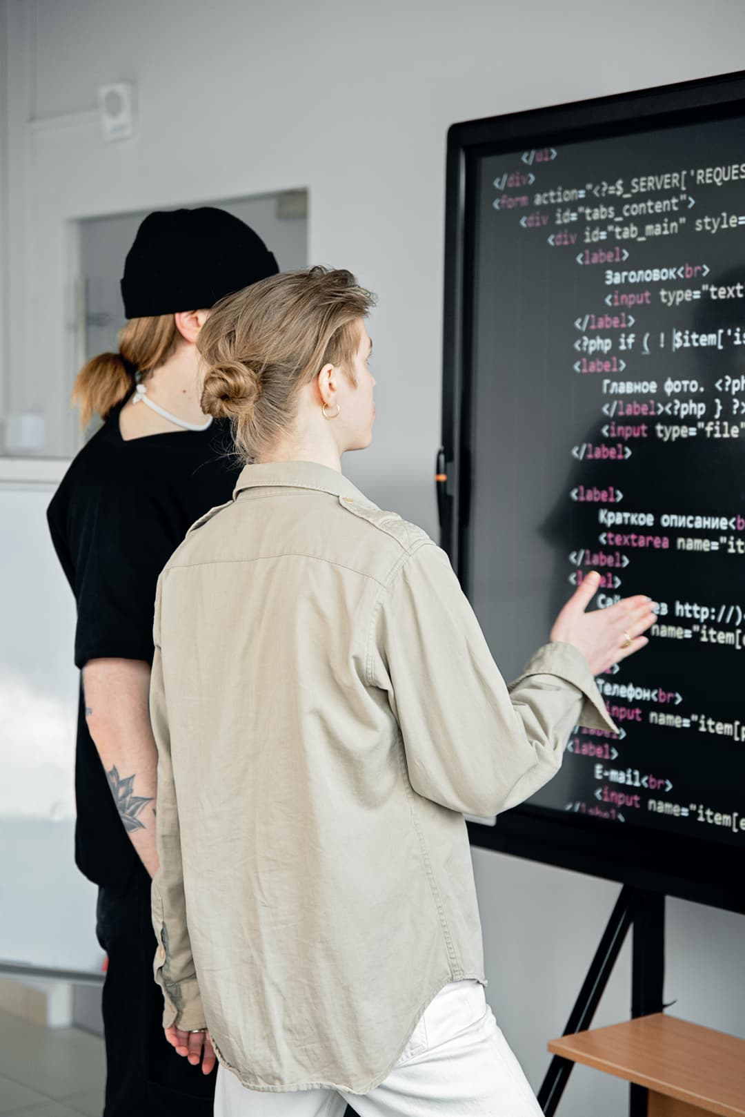James and Peter Discussing Code
